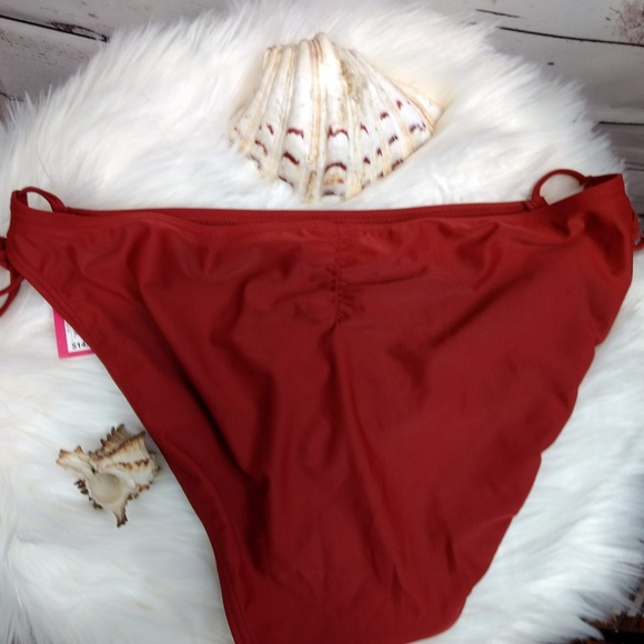 Xhilaration Paprika Side Tie Bikini Bottom - Picture 2 of 4